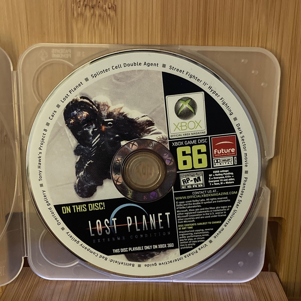 Lost Planet Xbox 360 demo disc